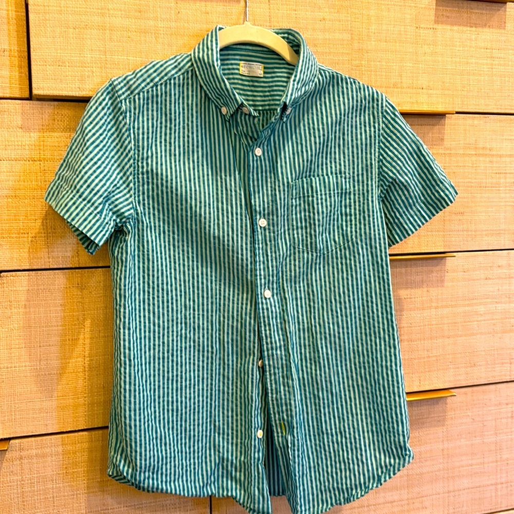Crewcuts seersucker boys button down shirt